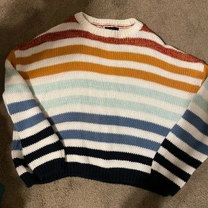 Striped crop sweater